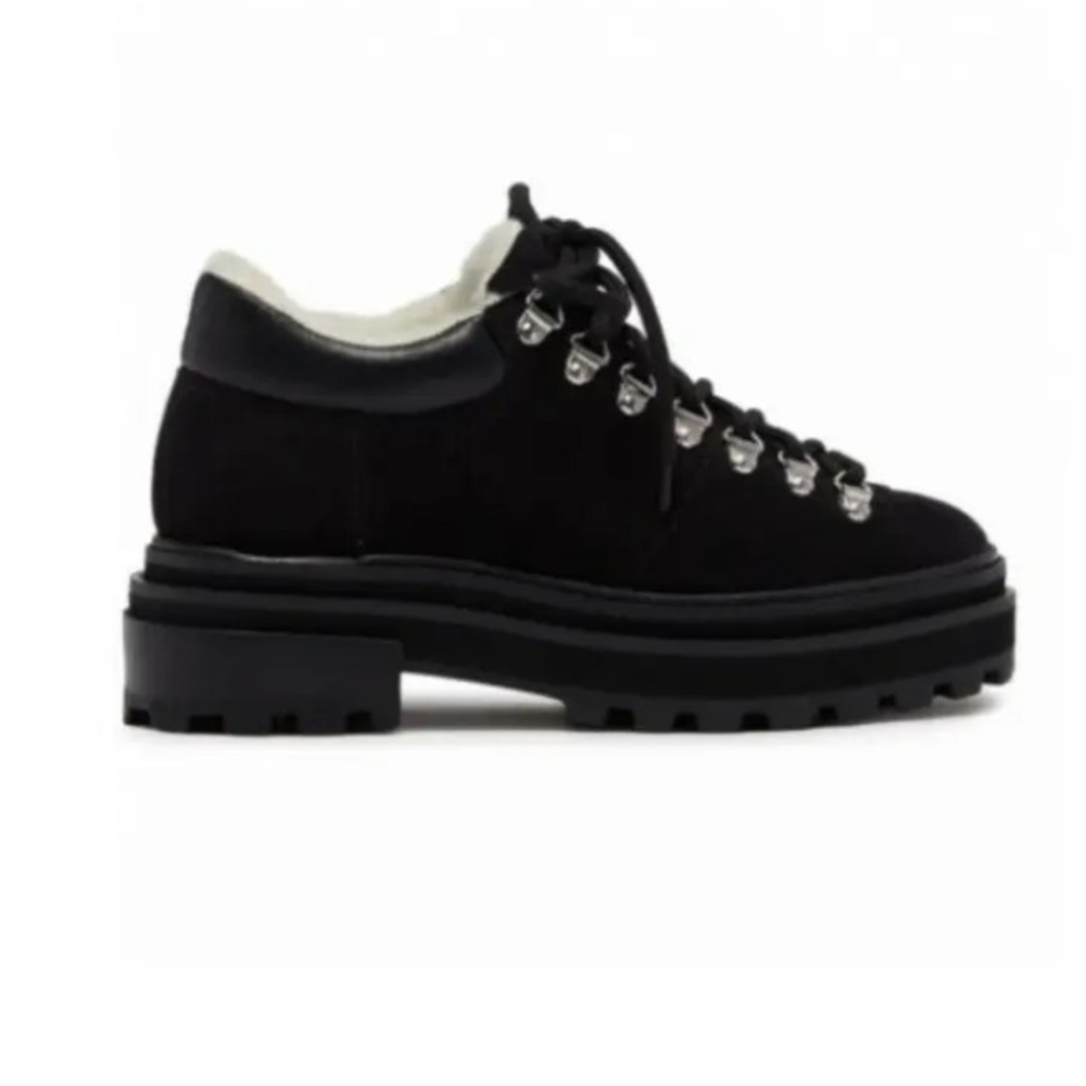 Schutz Lucille Ankle Boots Black Lace-Up Platform Boots Shoes - Picture 2 of 16